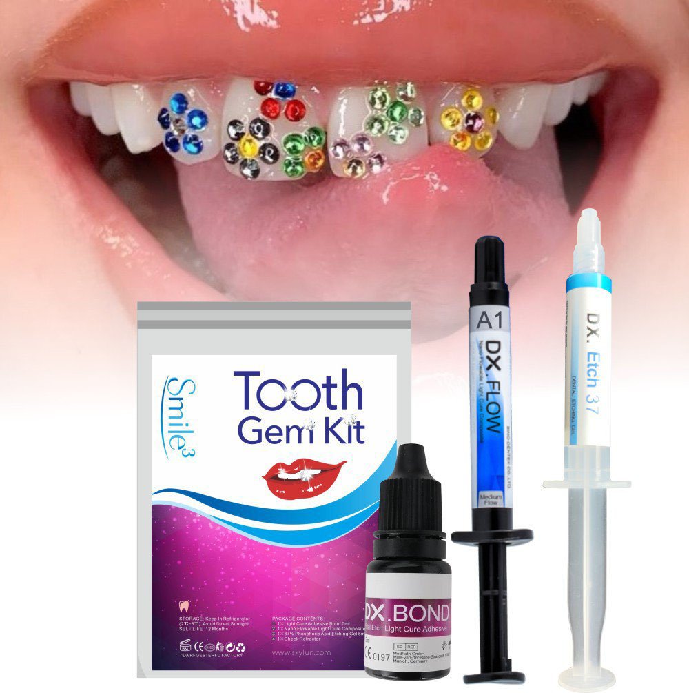 Teeth Whitening Mouthwash - HOT Tooth Gem Kit Teeth Decorations
