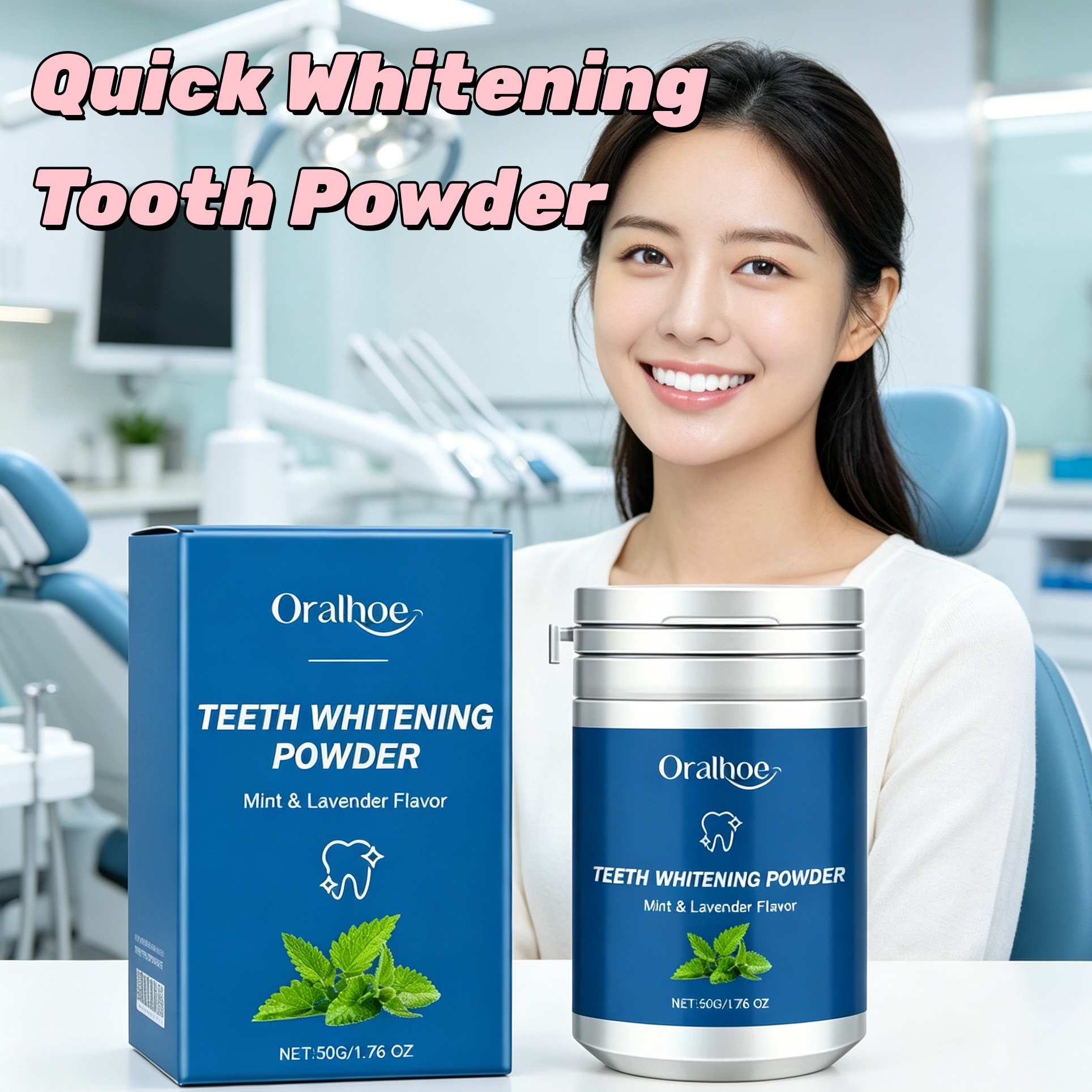 Teeth Paint Whitening - ORALHOE Pearl Essence Teeth Whitening Powder