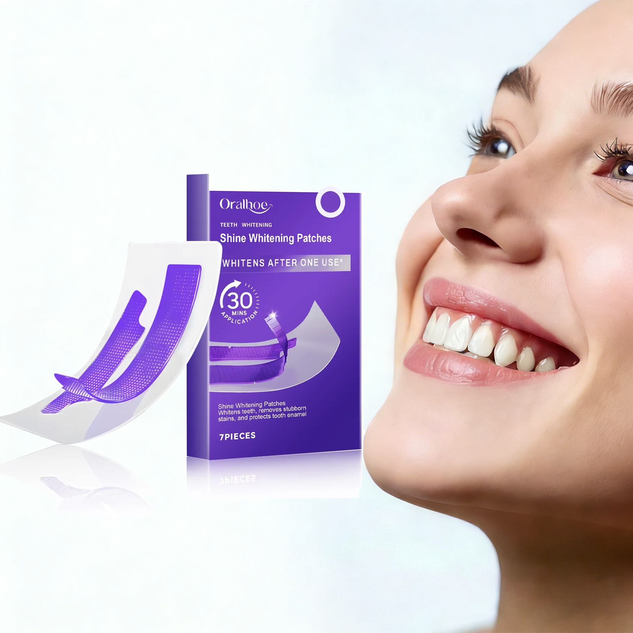 Teeth Whitening/Bleaching - Purple Teeth Whitening Strips Brighten Tooth