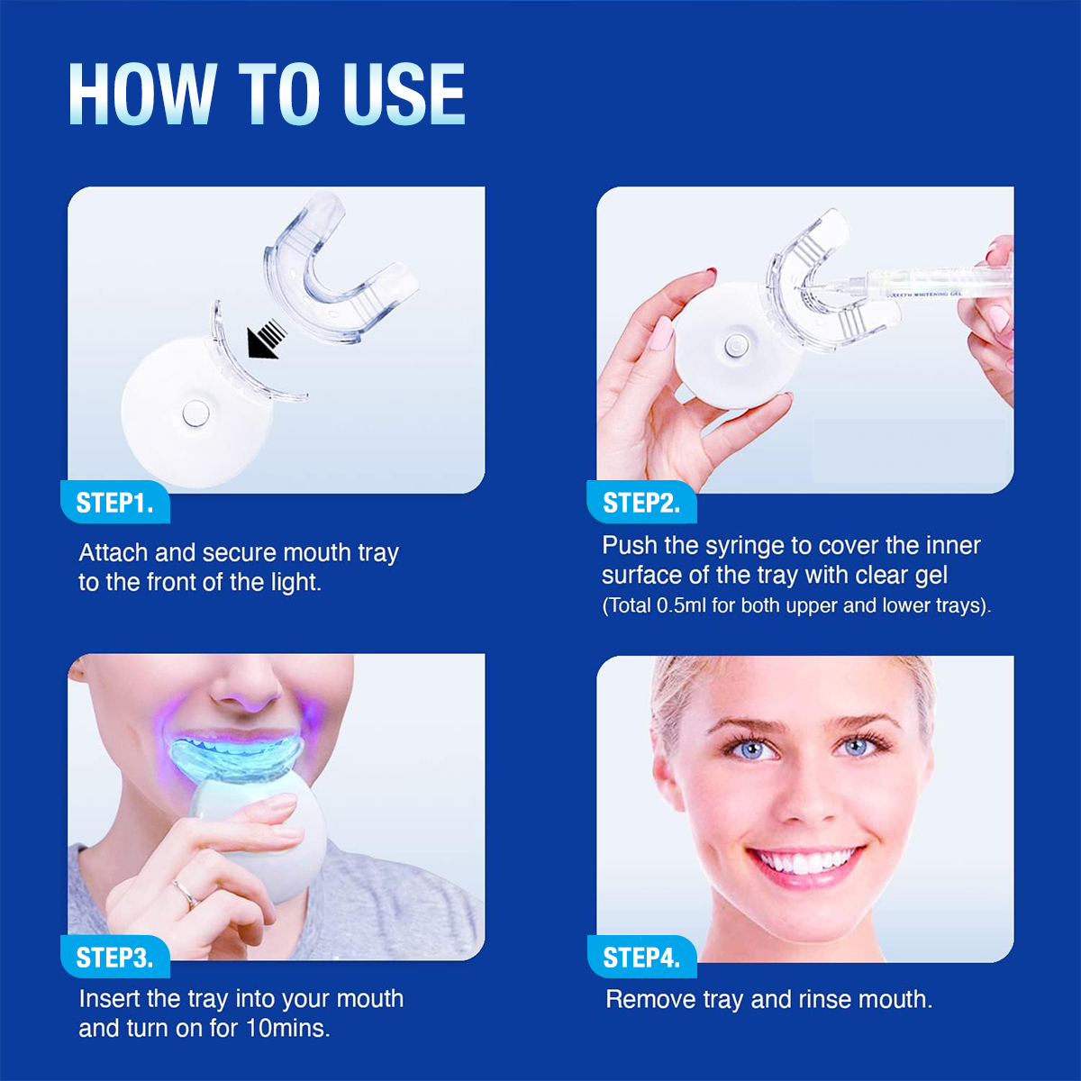 Teeth Whitening Kit - 5X LED L – Teeth Whitening Mouthwash recenzja i cena