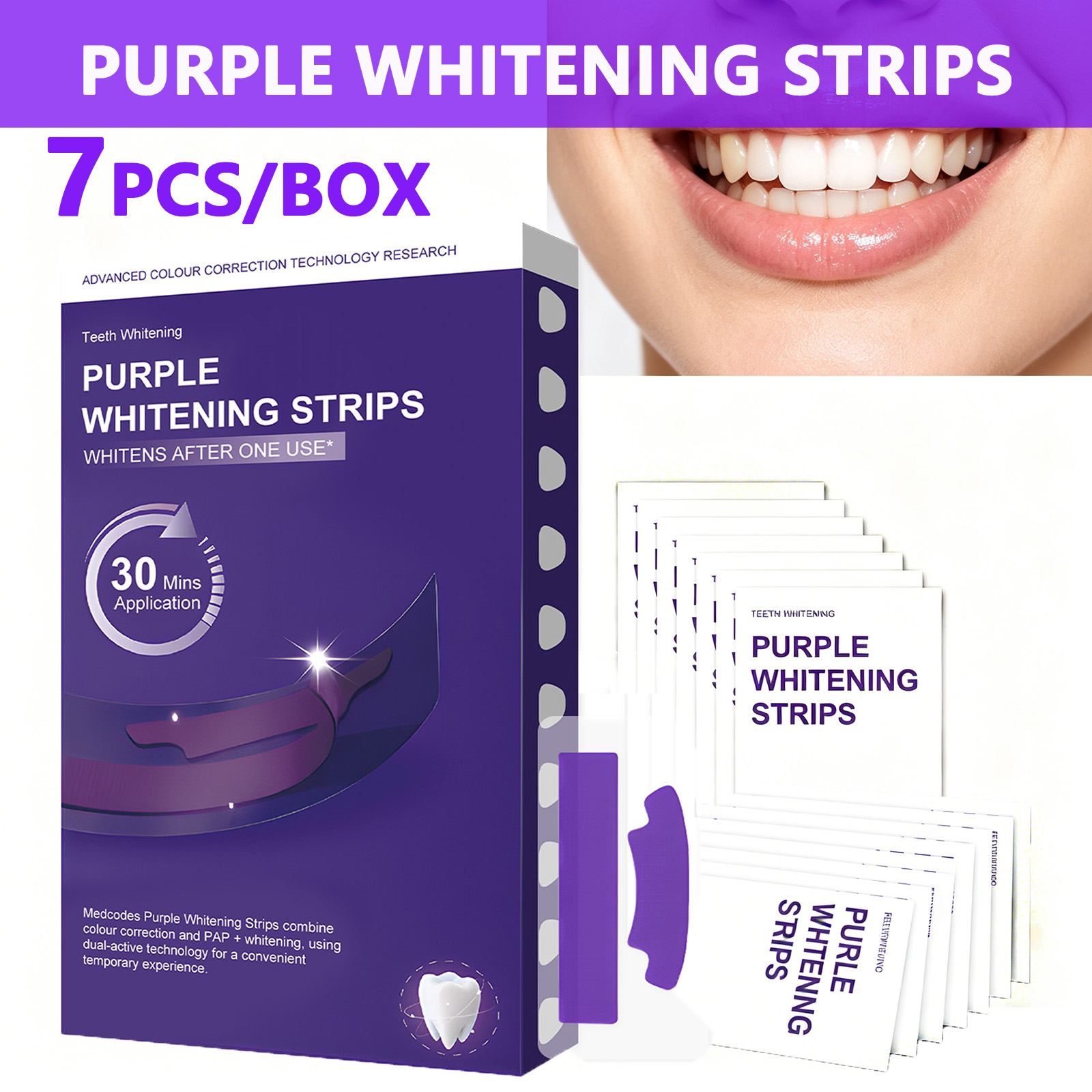 Purple Teeth Whitening Strips  – Teeth Whitening Strips Crest recenzja i cena