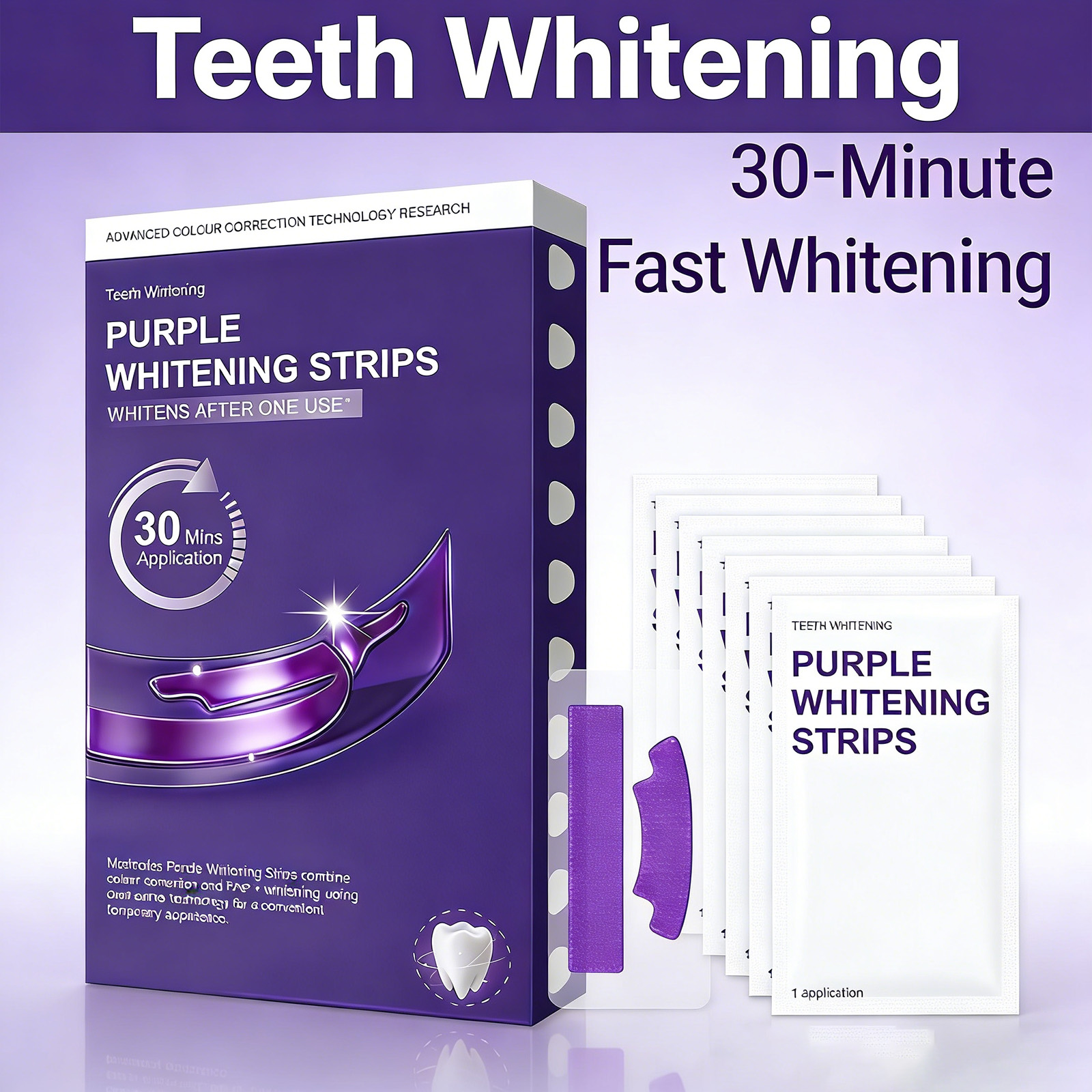 Purple Teeth Whitening Strips  – Teeth Whitening Strips Crest recenzja i cena