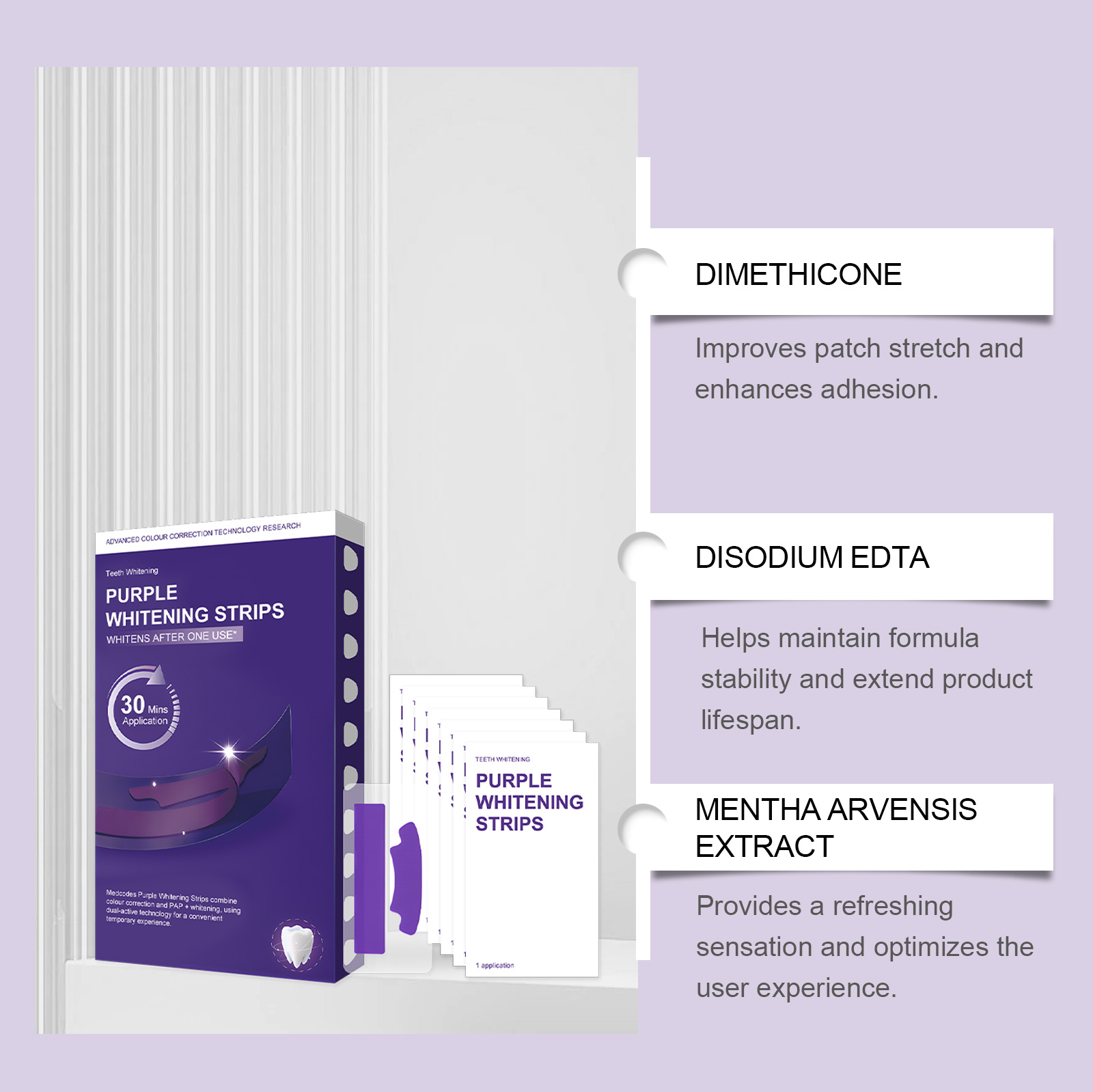 Purple Teeth Whitening Strips  – Teeth Whitening Strips Crest recenzja i cena