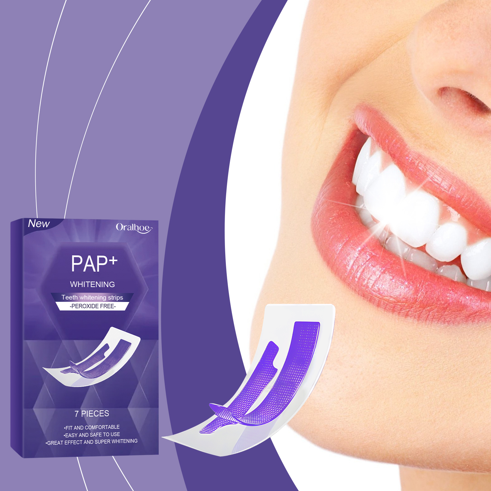 Purple Teeth Whitening Strips  – Teeth Whitening/Bleaching recenzja i cena