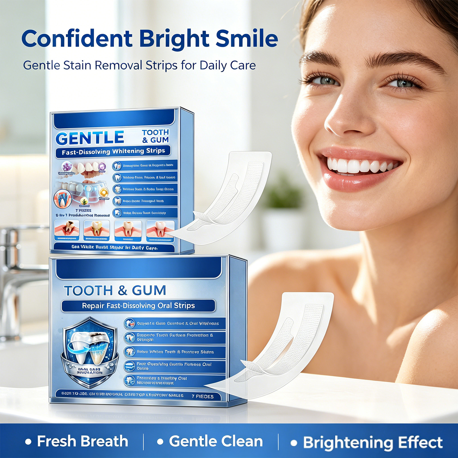 Gentle Tooth & Gum Whitening S – Teeth Whitening Strips Crest recenzja i cena