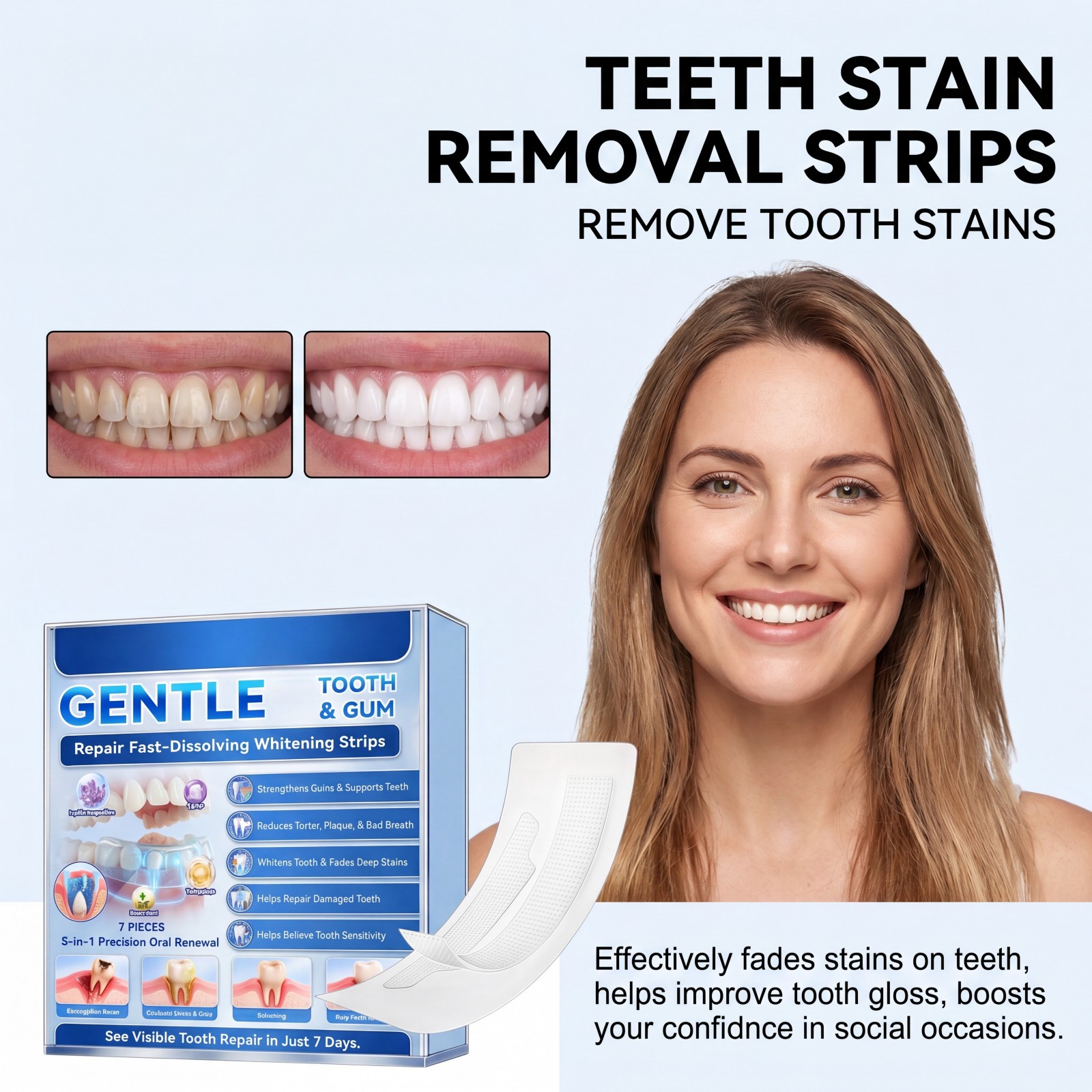 Gentle Tooth & Gum Whitening S – Teeth Whitening Strips Crest recenzja i cena