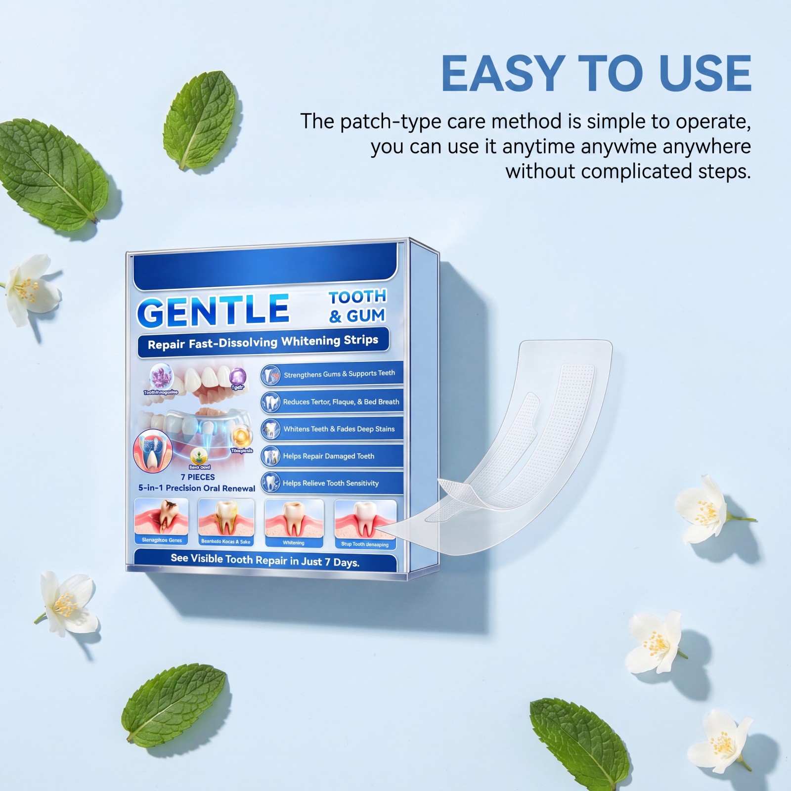 Gentle Tooth & Gum Whitening S – Teeth Whitening Strips Crest recenzja i cena